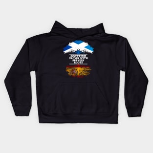 Scottish Grown With Spaniard Roots - Gift for Spaniard With Roots From Spain Kids Hoodie